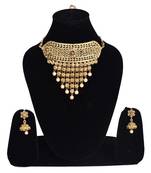 Steorra jewels Golden Bollywood Necklace Set for Women