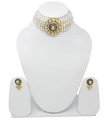 Steorra jewels Black Beads Multistring Black Choker Necklace for Women