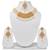 Steorra Jewels Traditional Partywear Golden Pearl Kundan Choker Necklace Set For Women And Girls