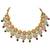 Steorra Jewels Traditional indian wedding style golden kundan red green beads choker necklace set for women and girls