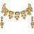 Steorra Jewels western wedding style golden kundan choker necklace set with matching earring for girls and women