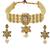 Steorra Jewels Gold Tone Heavy Kundan Partywear Pearl Choker Necklace Set with Earring