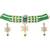 Steorra Jewels Partywear Bollywood Style Heavy Kundan Green Pearl Choker Necklace Set with earring for women