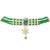 Steorra Jewels Partywear Bollywood Style Heavy Kundan Green Pearl Choker Necklace Set with earring for women