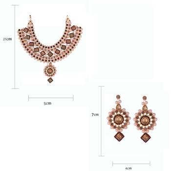 Traditional Indian Bollywood Style Heavy Kundan Multicolor Choker Necklace Set For Women And Girls 5