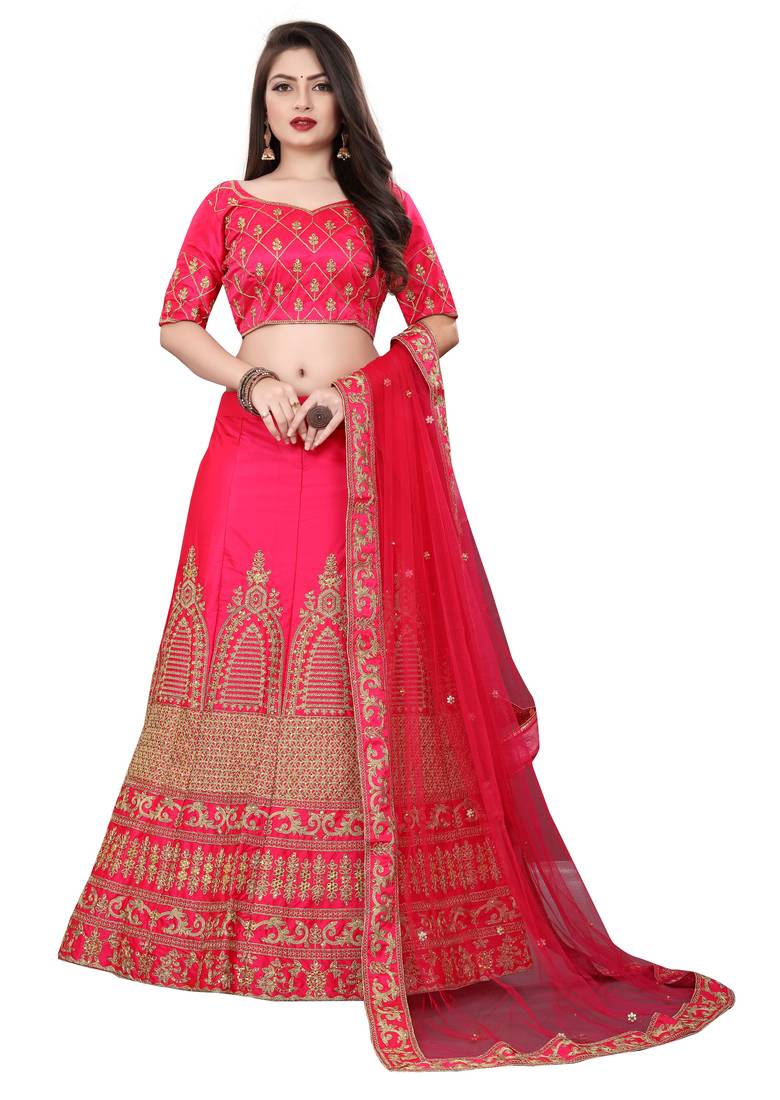 Latest heavy embroidered Semi-Stitched Silk And velvet Designer Lehenga Choli With Dupatta