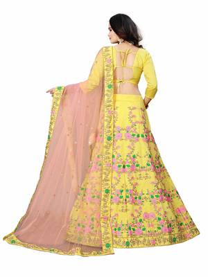 Latest heavy embroidered Semi-Stitched Silk And velvet Designer Lehenga Choli With Dupatta 2