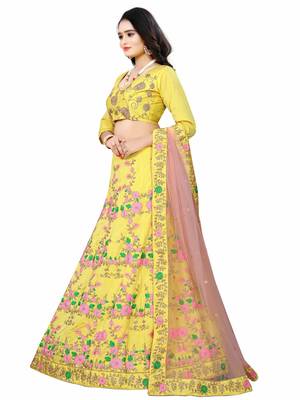 Latest heavy embroidered Semi-Stitched Silk And velvet Designer Lehenga Choli With Dupatta 3