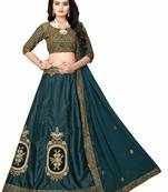Latest heavy embroidered Semi-Stitched Silk And velvet Designer Lehenga Choli With Dupatta