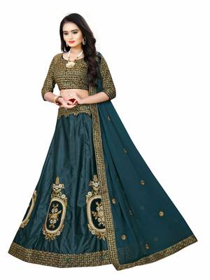 Latest heavy embroidered Semi-Stitched Silk And velvet Designer Lehenga Choli With Dupatta 3