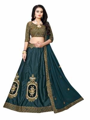 Latest heavy embroidered Semi-Stitched Silk And velvet Designer Lehenga Choli With Dupatta 4