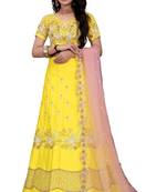 Latest heavy embroidered Semi-Stitched Silk And velvet Designer Lehenga Choli With Dupatta