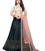 Latest heavy embroidered Semi-Stitched Silk And velvet Designer Lehenga Choli With Dupatta