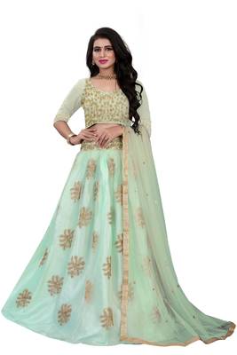 Latest heavy embroidered Semi-Stitched Silk And velvet Designer Lehenga Choli With Dupatta 1