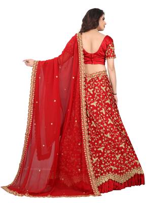 Latest heavy embroidered Semi-Stitched Silk And velvet Designer Lehenga Choli With Dupatta 2