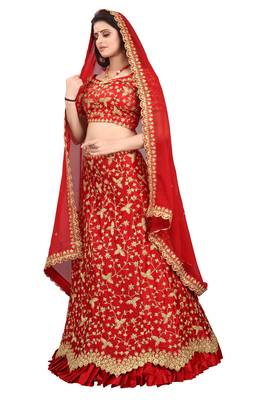 Latest heavy embroidered Semi-Stitched Silk And velvet Designer Lehenga Choli With Dupatta 3