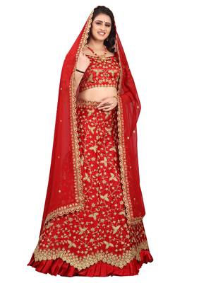 Latest heavy embroidered Semi-Stitched Silk And velvet Designer Lehenga Choli With Dupatta 4