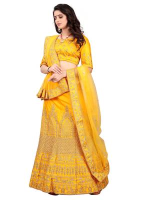 Latest heavy embroidered Semi-Stitched Silk And velvet Designer Lehenga Choli With Dupatta 3