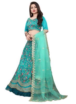Latest heavy embroidered Semi-Stitched Silk And velvet Designer Lehenga Choli With Dupatta 3