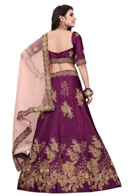 Latest heavy embroidered Semi-Stitched Silk And velvet Designer Lehenga Choli With Dupatta 2