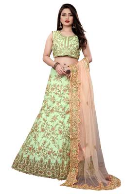 Latest heavy embroidered Semi-Stitched Silk And velvet Designer Lehenga Choli With Dupatta 1