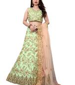 Latest heavy embroidered Semi-Stitched Silk And velvet Designer Lehenga Choli With Dupatta