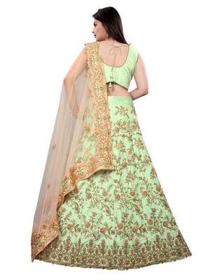 Latest heavy embroidered Semi-Stitched Silk And velvet Designer Lehenga Choli With Dupatta 2