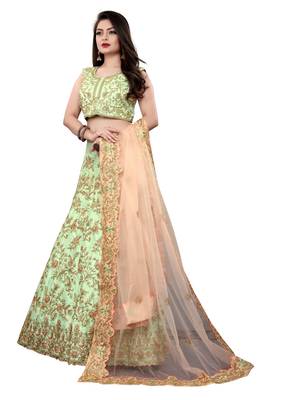 Latest heavy embroidered Semi-Stitched Silk And velvet Designer Lehenga Choli With Dupatta 3