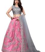 Latest heavy embroidered Semi-Stitched Silk And velvet Designer Lehenga Choli With Dupatta
