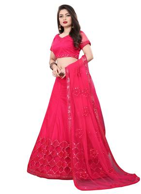 Latest heavy embroidered Semi-Stitched Silk And velvet Designer Lehenga Choli With Dupatta 3