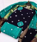 Black bandhej pure cotton salwar
