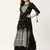 Kvsfab Women Black & White Embroidered Sequins Tiered Layered Anarkali Kurta