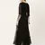 Kvsfab Women Black & White Embroidered Sequins Tiered Layered Anarkali Kurta