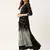 Kvsfab Women Black & White Embroidered Sequins Tiered Layered Anarkali Kurta