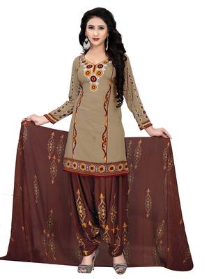 Multicolor floral print cotton unstitched salwar with dupatta ( pack of 2 ) 2
