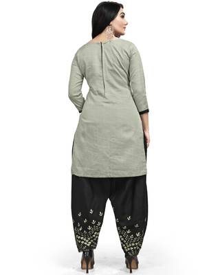 Multicolor floral print cotton unstitched salwar with dupatta ( pack of 2 ) 4