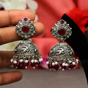 Pink jhumkas 1