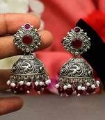 Pink jhumkas