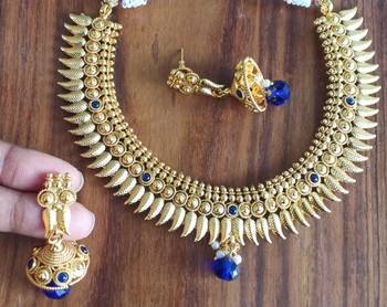 Blue agate necklaces 2
