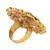 Steorra Jewels Round Golden Copper Kundan Ring