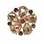 Gold Tone Crystal Shine Golden Partywear Circular Shape Adjustable Finger Ring For Women And Girl