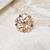Gold Tone Crystal Shine Golden Partywear Circular Shape Adjustable Finger Ring For Women And Girl