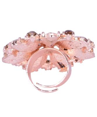 Steorra Jewels Gold Plated Western Style Golden Adjustable Cocktail Ring 3
