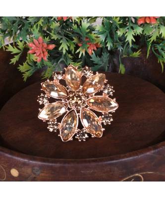 Steorra Jewels Gold Plated Western Style Golden Adjustable Cocktail Ring 4