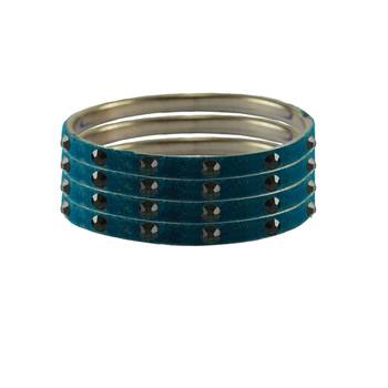 Firozi Stone Stud Brass Bangle With Extra Large Size 1