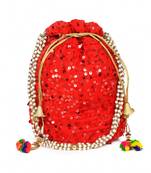 LeeRooy Women Multicolor Sequence Potli