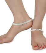 Silver Plated Indian Traditional Ethnic Fancy Anklets