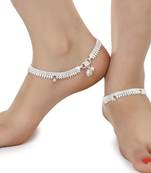 Silver Plated Indian Traditional Ethnic Fancy Anklets