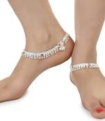 Silver Plated Indian Traditional Ethnic Fancy Anklets