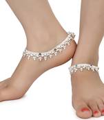 Silver Plated Indian Traditional Ethnic Fancy Anklets